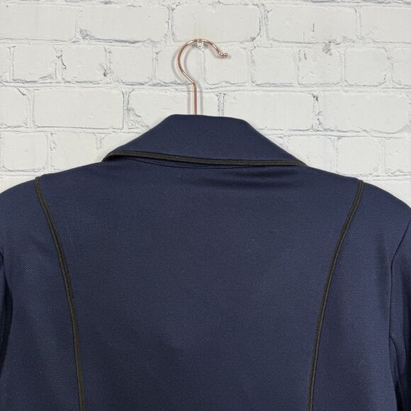 Cabi Blazer Womens Large Navy Blue Black Colorblock Preppy Minimalist Old Money - Picture 10 of 11